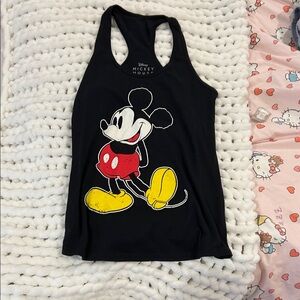 Disney Black Tank Top with Mickey Mouse in Red and Yellow
